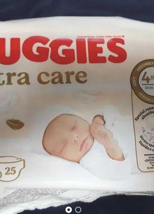 Памперси huggies extra care 0 до 3.5 кг 25 шт