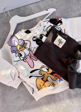 Zara minnie mouse поточна колекція світшот та лосіни❤️набори для маленьких красунь