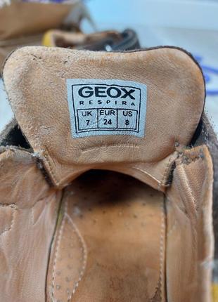 Кроссовки geox для мальчика демисезонные замшевые коричневые размер 245 фото