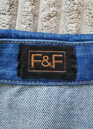 Куртка джинсова f&f жіноча оверсайз синя піджак2 фото