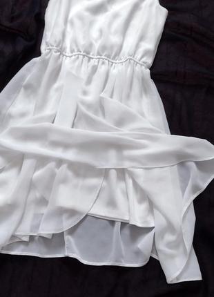 Красивое нежное белое летнее платье4 фото