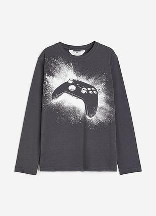 Трикотажний реглан лонгслів для хлопчика футболка з довгим рукавом