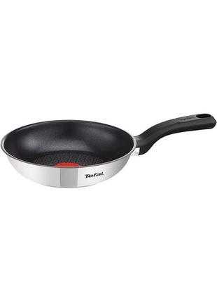 Tefal comfort max g7260244 сковорода 20 см, высококачественная нержавеющая сталь, термоточечное антипригарное