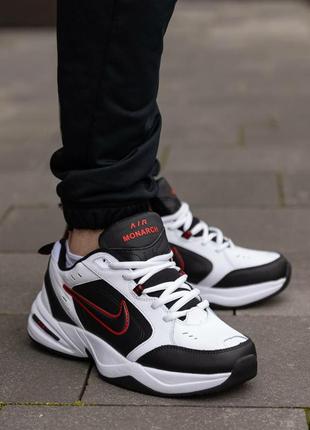 Мужские кроссовки nike air monarch white black