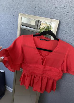 Роскошная блуза zara3 фото