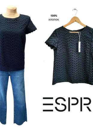Esprit хллрковая блуза с вышивкой решелье