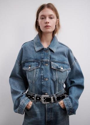 Джинсовая куртка оверсайз от zara, xs, s, l, xl, оригинал, испания