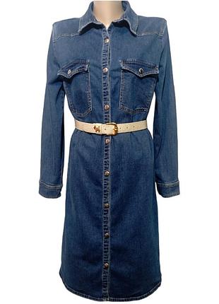 Women only, джинсовое платье-халат, стрейчевое.