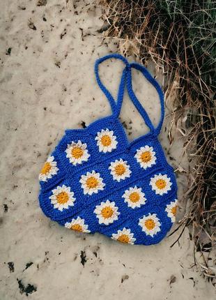 Сумка вязаная крючком daisy crochet