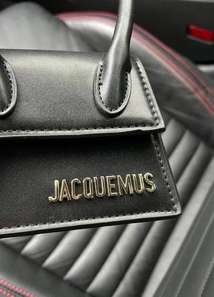 Белая/черная женская сумка мини jacquemus4 фото