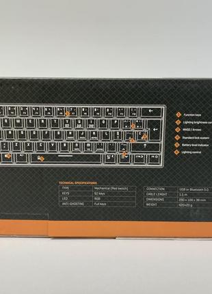 Механическая игровая клавиатура rgb, bluetooth 5.07 фото