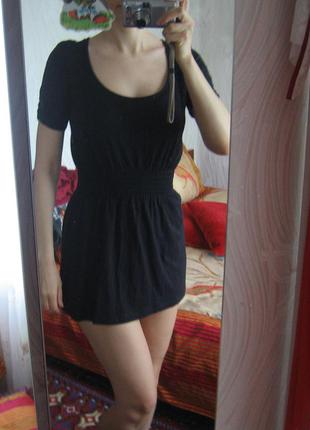 Хлопковая блуза - баска, туника, удлиненная, натуральная и классная