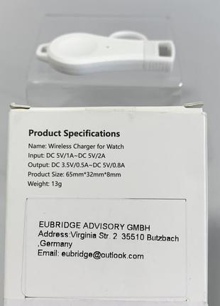 Портативное usb-зарядное устройство для apple watch series 8/7/6/5/4/3/2/1/se6 фото