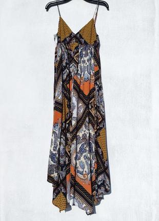 Шикарное массивное длинное разноцветное платье h&m4 фото