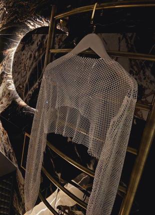 Кофта сетка с камнями. 5