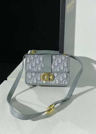 Сумка женская в стиле christian dior 30 montaigne chain bag grey dior oblique jacquard6 фото