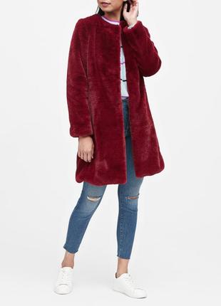 Искусственная шуба оверсайз пальто тедди шуба teddy coat mango violeta