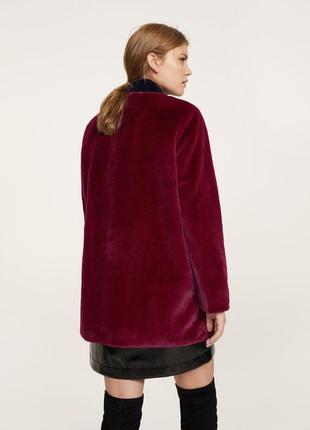 Искусственная шуба оверсайз пальто тедди шуба teddy coat mango violeta2 фото