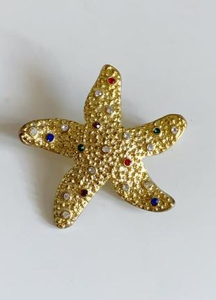 Вінтажна брошка морська зірка