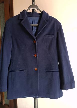 Темно синій піджак- пальто2 фото