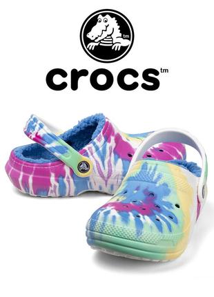 Сабо крокси crocs classic tie dye