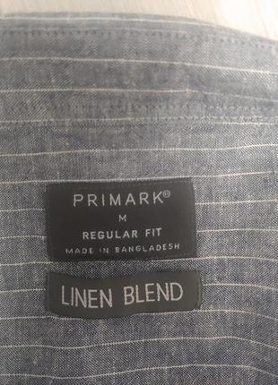 Лляна сорочка чоловіча primark4 фото