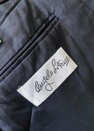 Angelo litrico двубортный пиджак оверсайз шерсть шерсть шерсть жакет блейзер винтаж темно синий5 фото