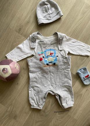 Набор комбект лук костюм для новорожденного мальчика девочку комбинезон3 фото