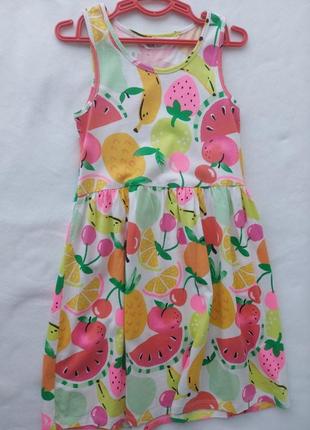 Сарафан бавовняний сукня принт фрукти h&m5 фото