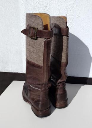 Крутые испанские супер качества прошитые коричневые кожаные сапоги sendra