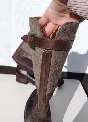 Крутые испанские супер качества прошитые коричневые кожаные сапоги sendra