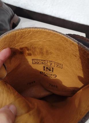 Крутые испанские супер качества прошитые коричневые кожаные сапоги sendra