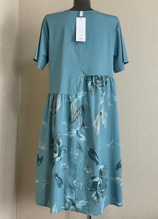 Яркое,эффектное,мега качественное котоновое платье,ассиметрия,италия5 фото