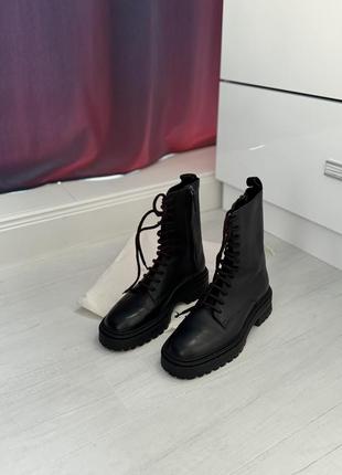 Черные ботинки, сапожки, черевики, сапоги massimo dutti 383 фото