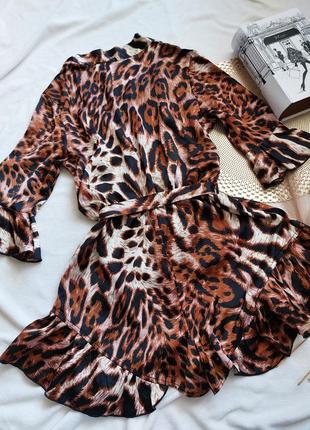 Стильный ромпер, комфортный с шортами леопардовый принт boohoo6 фото