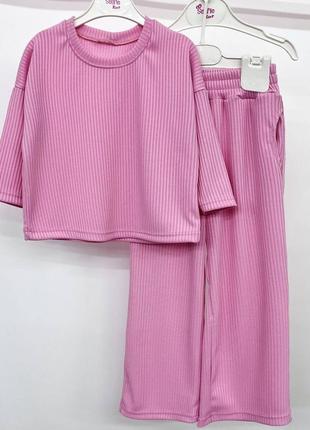 Комплект для дівчинки зі штанами палаццо 6 кольорів зріст 110см-158см8 фото