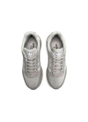 Женские кроссовки adidas originals gray white светло серые замшевые повседневные кроссовки адидас весна лето7 фото