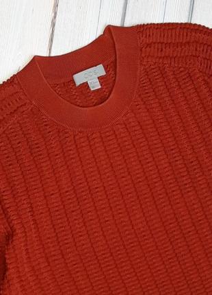 🤩1+1=3 брендовый насыщенно-оранжевый мужской свитер cos, размер 46 - 485 фото