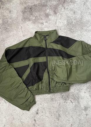 Женская куртка reebok cardi b oversize fit green/black h593221 фото
