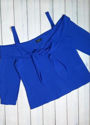 🤩1+1=3 оригинальная синяя электрик блуза блузка papaya, размер 46 - 485 фото