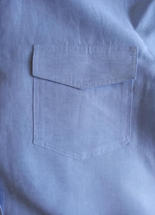Платье-рубашка голубая из льна от bogner6 фото