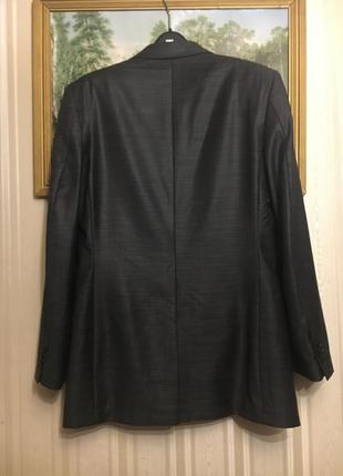 Серый  однобортний пиджак prada оригинал из тонкой шерсти3 фото