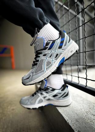 Asics gel venture 6 "grey/blue"3 фото