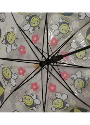 Зонт, парасолька дитяча грибком, спиці карбон, анти-вітер, червоний, 3336 фото