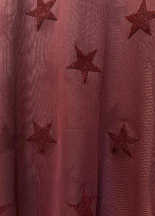 Крутая бордовая блуза / сетка со звездочками pull &amp; bear4 фото