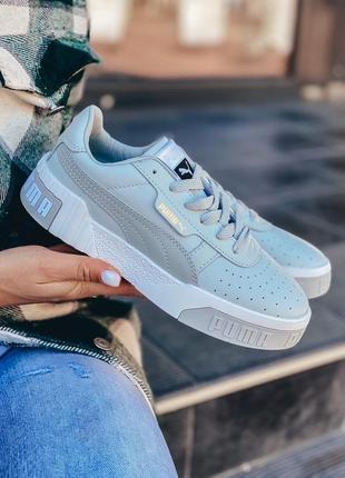 Классные женские кроссовки puma cali sport grey серые4 фото