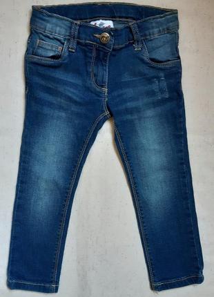 Синие тертые джинсы "topolino" германия на 3 года (98см)