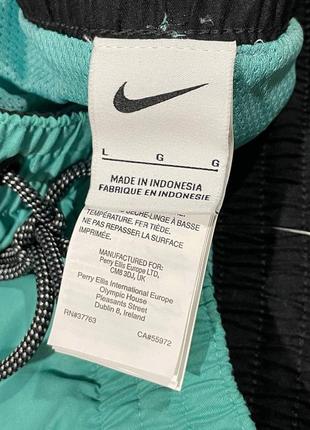 Nike swimming 5 inch volley logo taping shorts nessc473-339 спортивні шорти плавки оригінал бірюзові9 фото