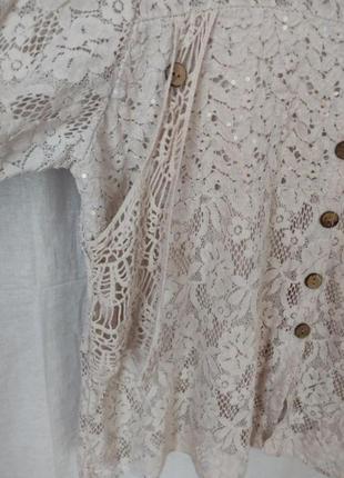 Блуза  гіпюрова з італії роз. 52-545 фото