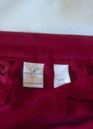 Червоні льняні шовкові вінтажні штани жіночі emma james, розмір xl, 2xl6 фото